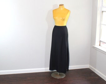 1960s Long Black Slip // Lady Lynne // Small or Medium