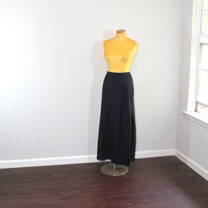 1960s Long Black Slip // Lady Lynne // Small or Medium image 1