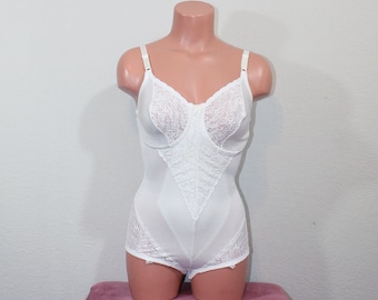 1980s Sears White Body Suit // 36 C