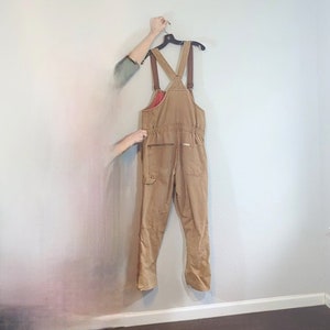 1970s Walls Tan Blizzard-Pruf Insulated Workwear Overalls // Men's 34-36 Reg image 3