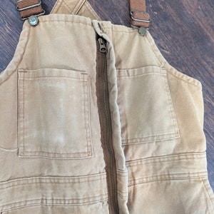 1970s Walls Tan Blizzard-Pruf Insulated Workwear Overalls // Men's 34-36 Reg image 5