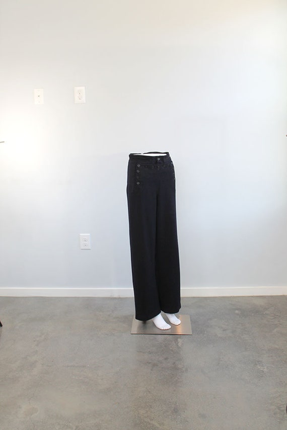 1940s Wool Sailor Pants // Men's Small