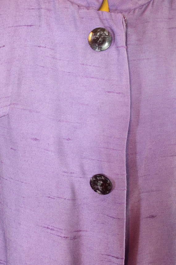 1960s Purple Raw Silk Coat // Small - image 7