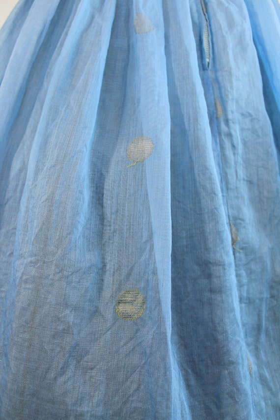 1950s Adele Simpson Light Blue Sari Inspired Dres… - image 6