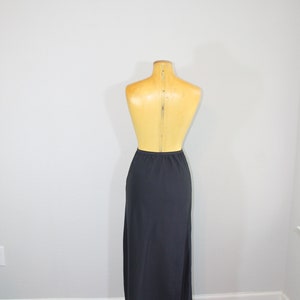 1960s Long Black Slip // Lady Lynne // Small or Medium image 5