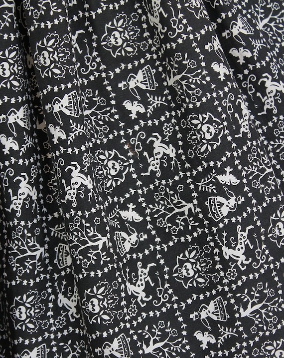 1950s Novelty Deer Print Skirt // Size XS // Folk… - image 2