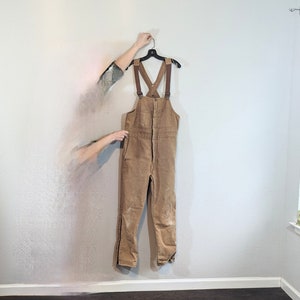 1970s Walls Tan Blizzard-Pruf Insulated Workwear Overalls // Men's 34-36 Reg image 2