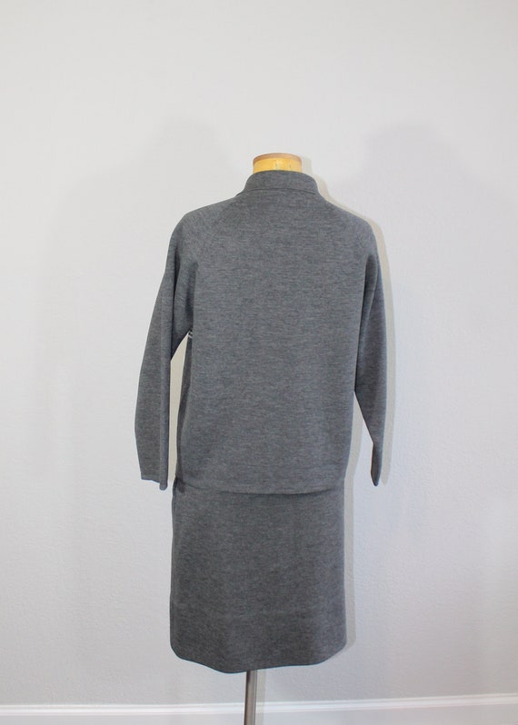 1950s Grey Italian Palio Wool Skirt and Sweater S… - image 4