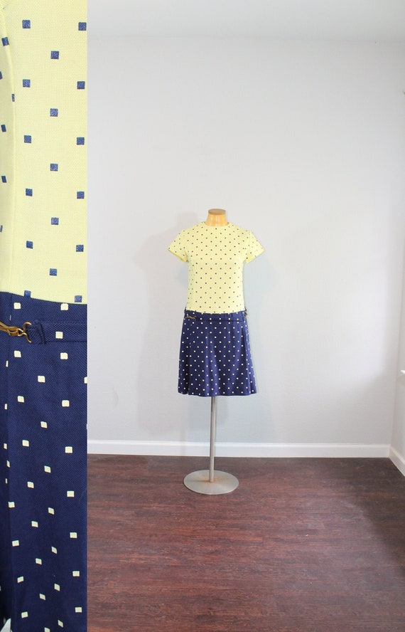 1960s Jeune Leique Polka Dot Mod Drop Waist Scoote