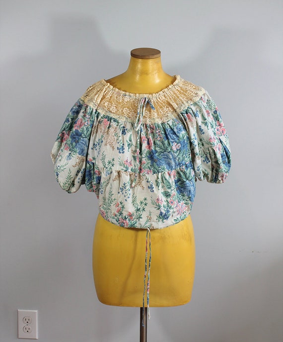 1970s Cottagecore Two Piece Blouse and Skirt Matc… - image 7