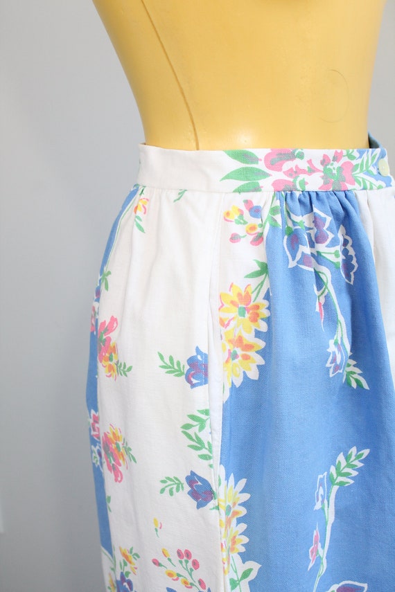 1960s Tablecloth Skirt // Extra Small - image 6