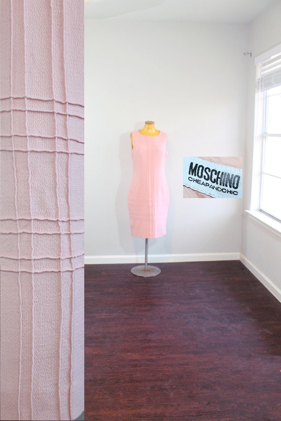 1990s Light Pink Moschino Cheap and Chic Sheath Dress // Large - Etsy