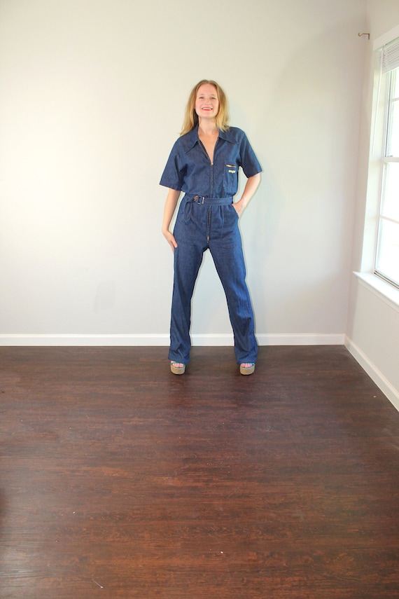 1970s Wrangler Denim Jumpsuit Coveralls // Medium