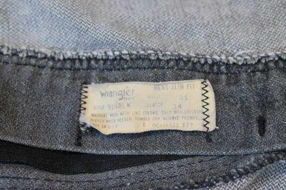 1970s Black Wrangler Cut-Off Distressed Jean Shor… - image 2