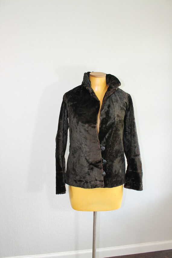 1900s Edwardian Brown Velvet Jacket // Extra Small - Gem