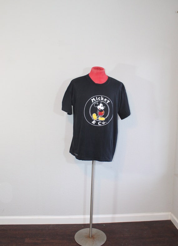 1980s Mickey Mouse Black T-shirt // JG Hook // Lar