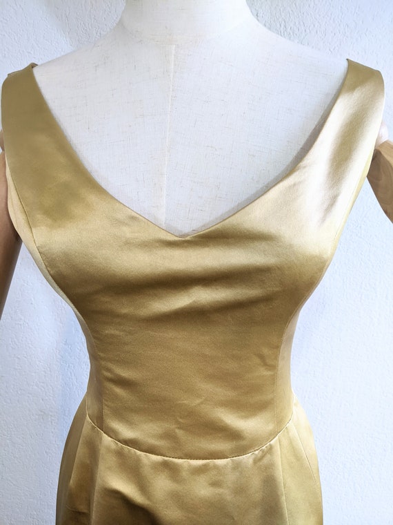 Y2K Nicolas Villalba Couture Custom Gold Silk Sat… - image 4