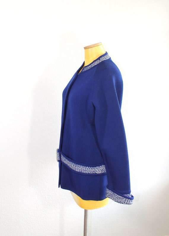 1960s Puccini Navy Wool Sweater // Medium - image 6