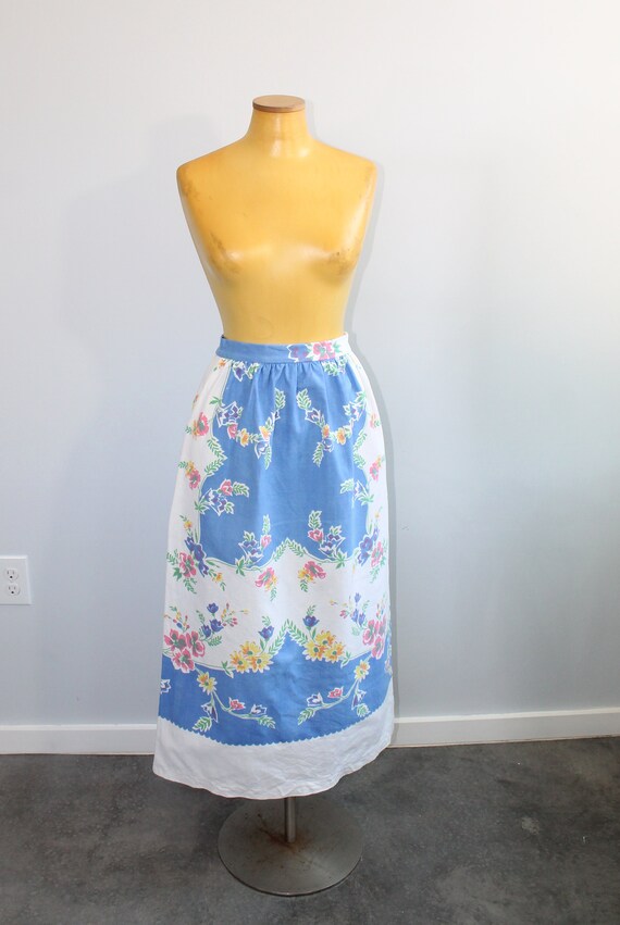 1960s Tablecloth Skirt // Extra Small - image 3