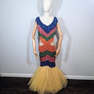 rainbow sequin tassel dress Rainbow Sequin Dress. Disco Dress. Perfect festival outfit and carnival costume. Rainbow fringe dress for festival wear and pride outfit