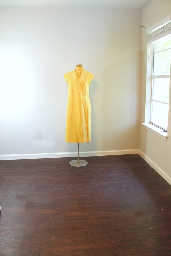 1980s Bill Blass Faux Ultra Suede Buttercup Yellow