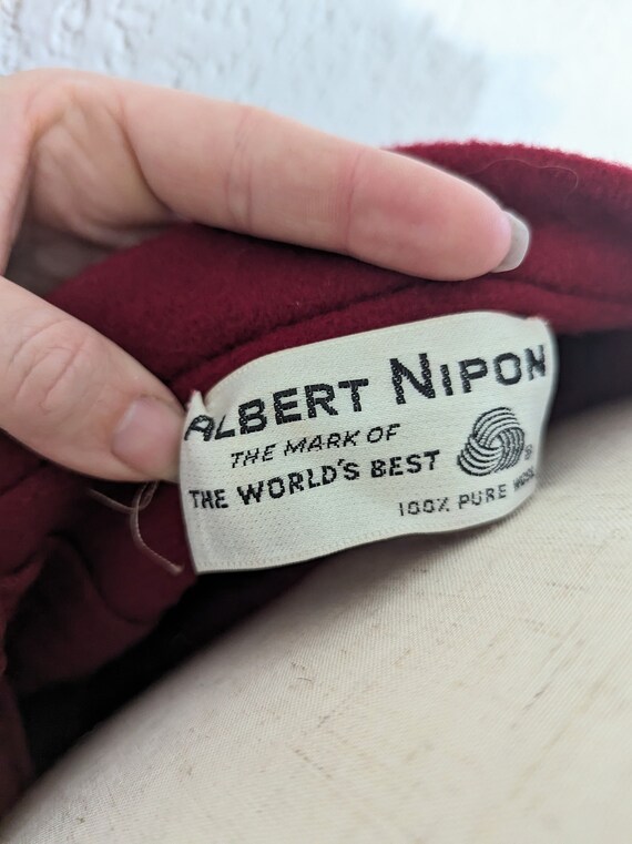 1980s Albert Nipon Red Wool Blazer Jacket // Extr… - image 8