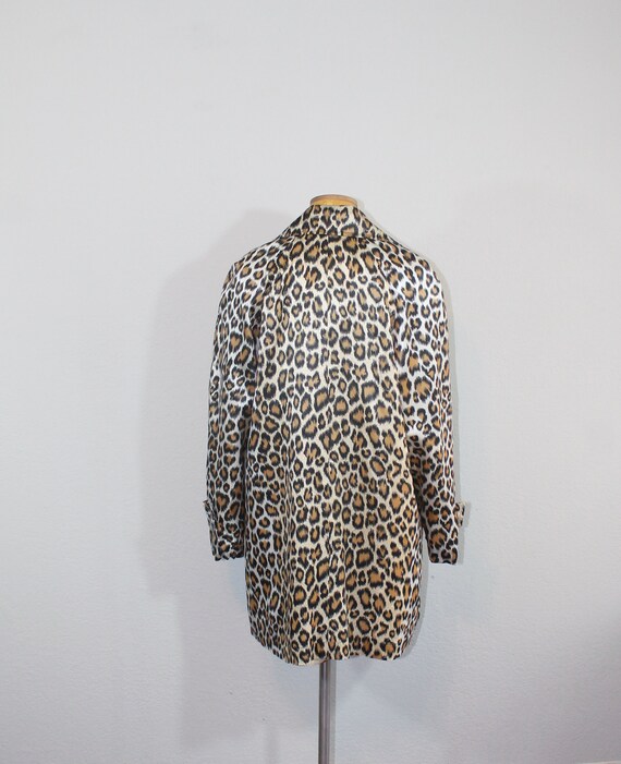 Leopard Print Trench Style Overcoat