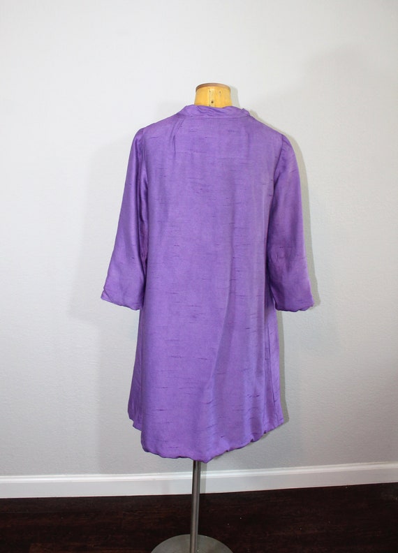 1960s Purple Raw Silk Coat // Small - image 3