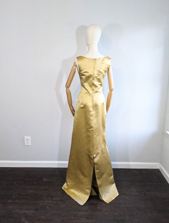 Y2K Nicolas Villalba Couture Custom Gold Silk Sat… - image 7