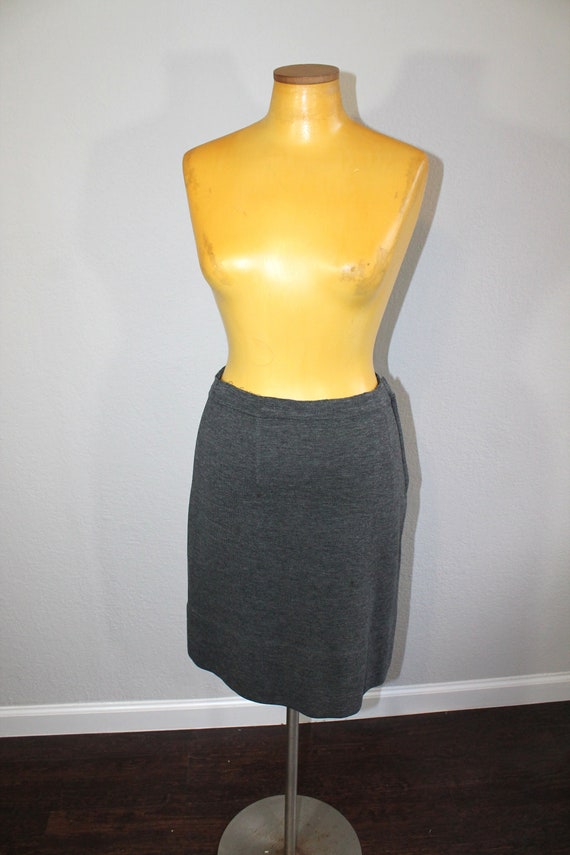 1950s Grey Italian Palio Wool Skirt and Sweater S… - image 5