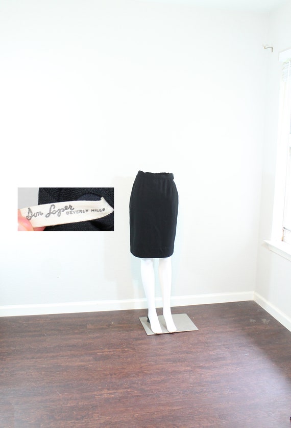 1950s Don Loper Wool Pencil Skirt // Extra Small