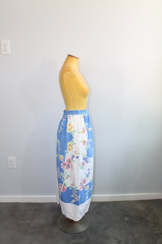 1960s Tablecloth Skirt // Extra Small - image 2