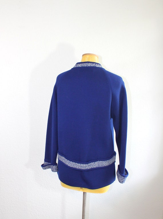 1960s Puccini Navy Wool Sweater // Medium - image 5