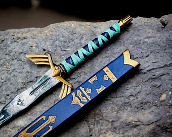 Legend of Zelda Master Sword Replica | Full Tang Stainless Steel Blade w/ Scabbard | Link Sword | Gamer Gift | Cosplay Sword