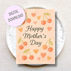 Printable Mother’s Day card, cute Mother’s Day gift, gift for mom, mother gift card, card Mother’s Day digital, card mom gift