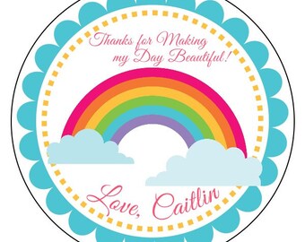 rainbow labels etsy