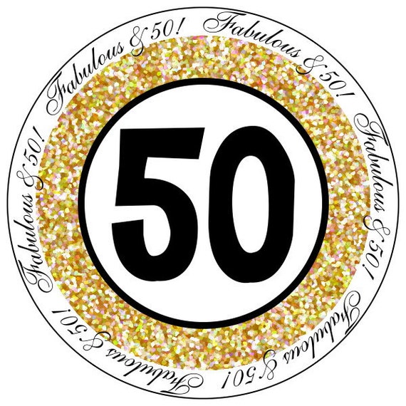 50 corona 50 cumpleaños 50 años' Pegatina