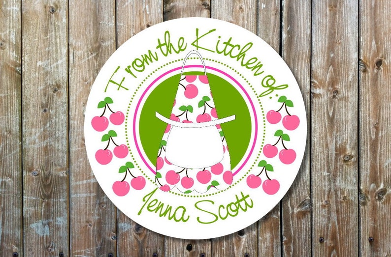 Kitchen Apron Sticker Personalized Kitchen Stickers - Custom Cooking Labels - From the ...