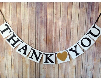 thank you banner - wedding thank you banner - custom wedding banners - wedding sign
