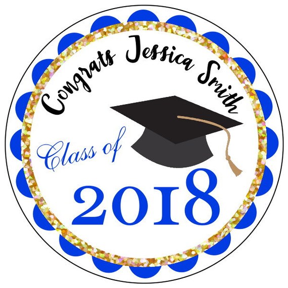 graduation stickers custom gold