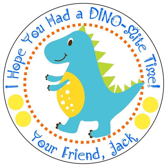 dinosaur party labels dinosaur