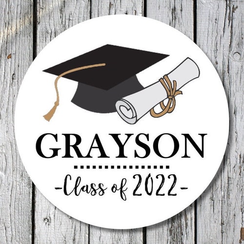 Graduation Stickers Custom Floral Graduation Stickers | Etsy