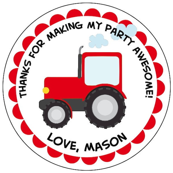 Rojo Tractor Personalizada Llavero