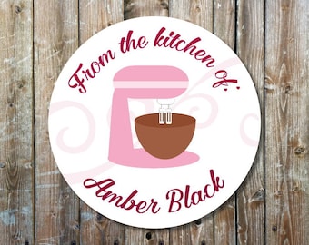 kitchen cooking stickers - from the kitchen of labels - custom cooking stickers - personalized baking stickers