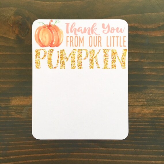 Printable pumpkin thank you note pumpkin 1st birthday thank | Etsy