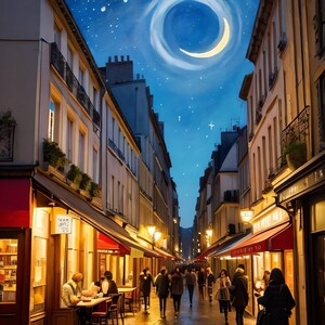 Charming Nighttime Street Puzzle - 120, 252, 500-Piece, Gift for Puzzle Lovers, Cozy Home Décor, Night Aesthetic, Family Fun