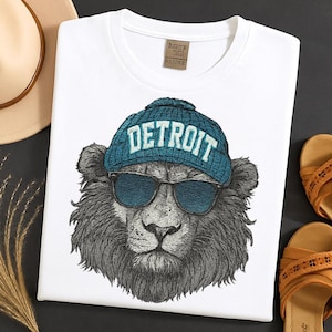 Detroit Stickerei Design, Vintage Football Mascot Stickdatei, Spieltag Fußball Maschinendatei, Fußball Tierdateien, Instant Download