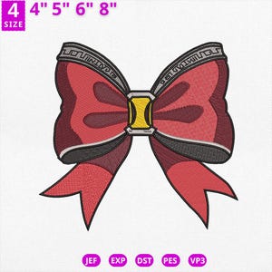 Super Team Coquette Bow Embroidery Design, Matching Group Hero Embroidery Design, Family or Friends Matching Vacation, Instant Download