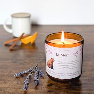 Feminine Energy Candle, Natural Candle, Handmade, Scented with Lavender, Orange, Vanilla, Sandalwood, Cinnamon, Archetype The Mother
