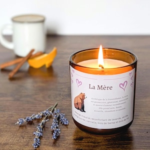 Feminine Energy Candle, Natural Candle, Handmade, Scented with Lavender, Orange, Vanilla, Sandalwood, Cinnamon, Archetype The Mother